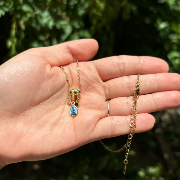 Jewelry - 18K Gold Plated Moroccan Style Diamond Charm Necklace